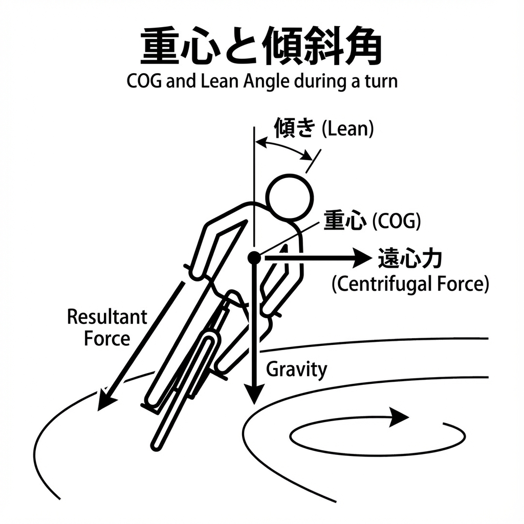 重心と傾斜角