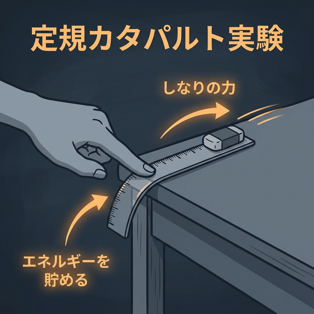 定規を使った実験
